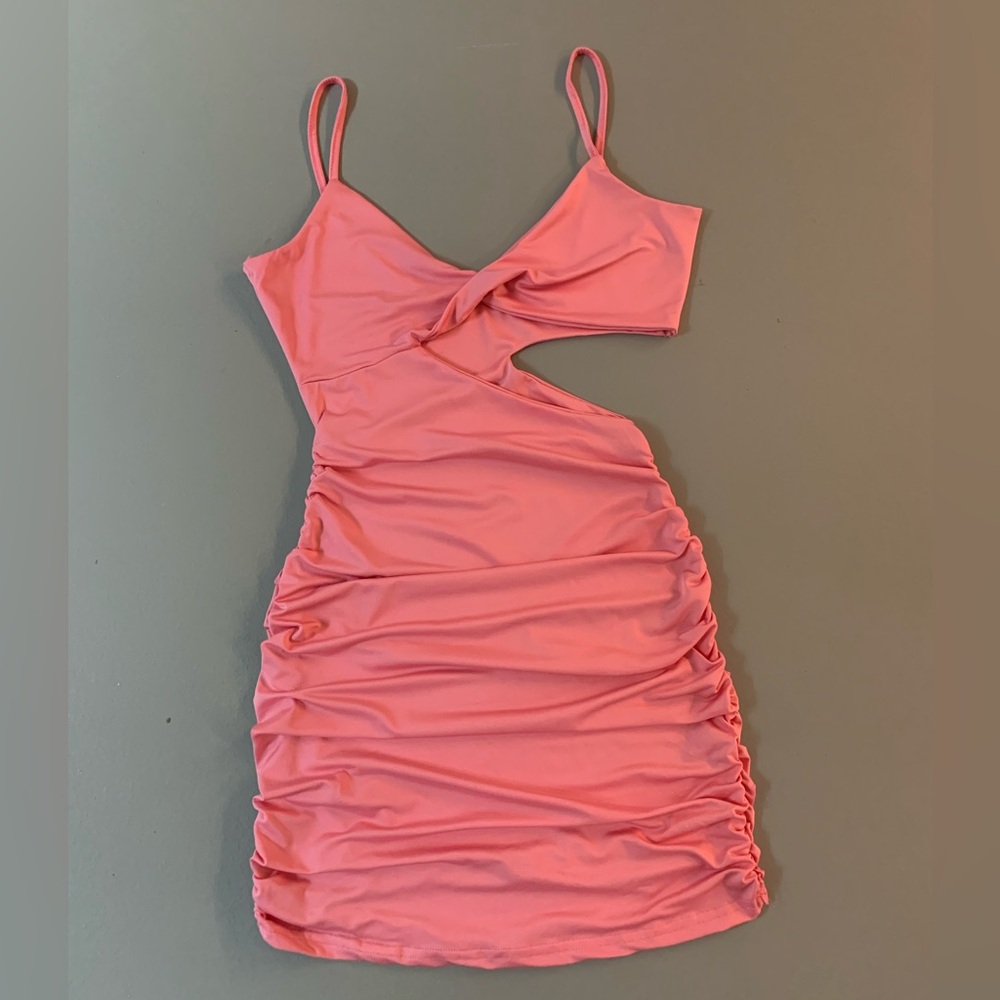 Chic Pink Cutout Dress